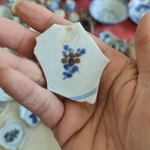 文***锐瓷片景德镇青花瓷片标本