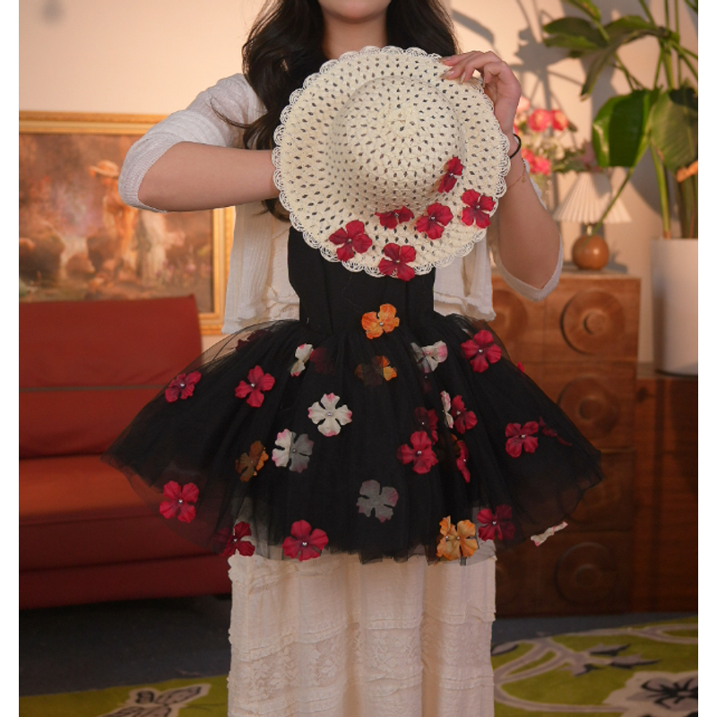 哎呦薇 女童公主裙薄款蓬蓬纱裙公主裙超仙爆款夏季气质新款2553