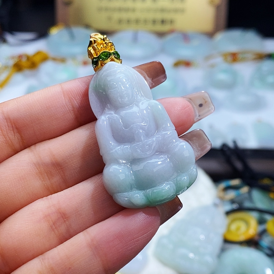 翡翠未镶嵌毛衣链4461
