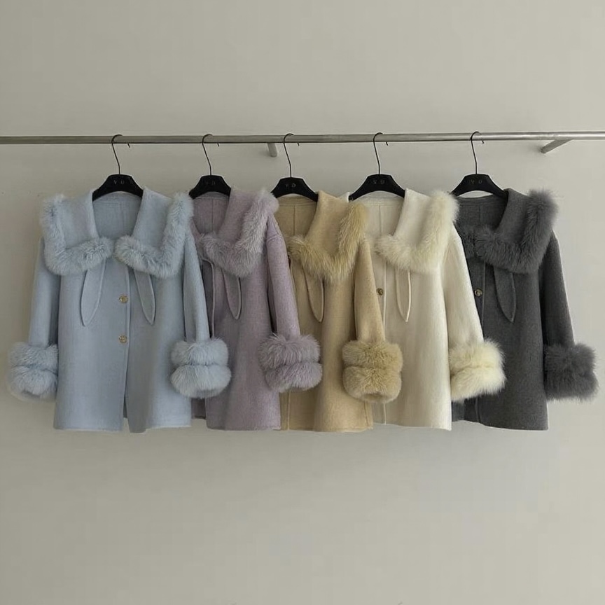 1 开头编码【柠檬羊毛大衣定制】 秋冬新款双面羊毛大衣