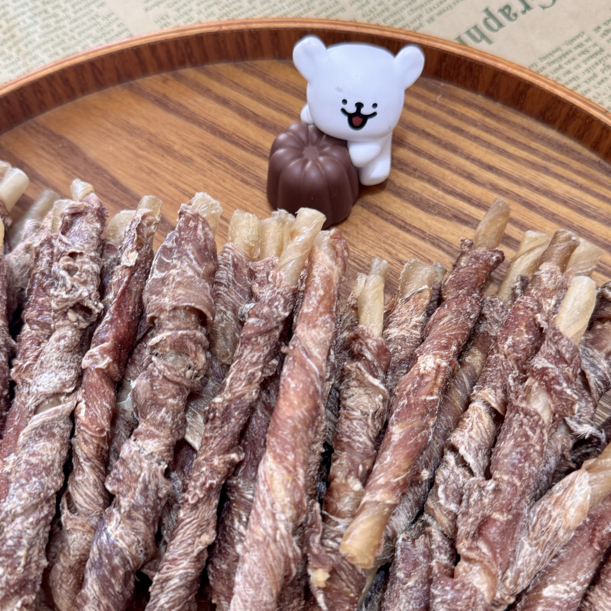 狗狗磨牙零食｜鸭肉绕牛皮棒｜手工宠物零食0添加