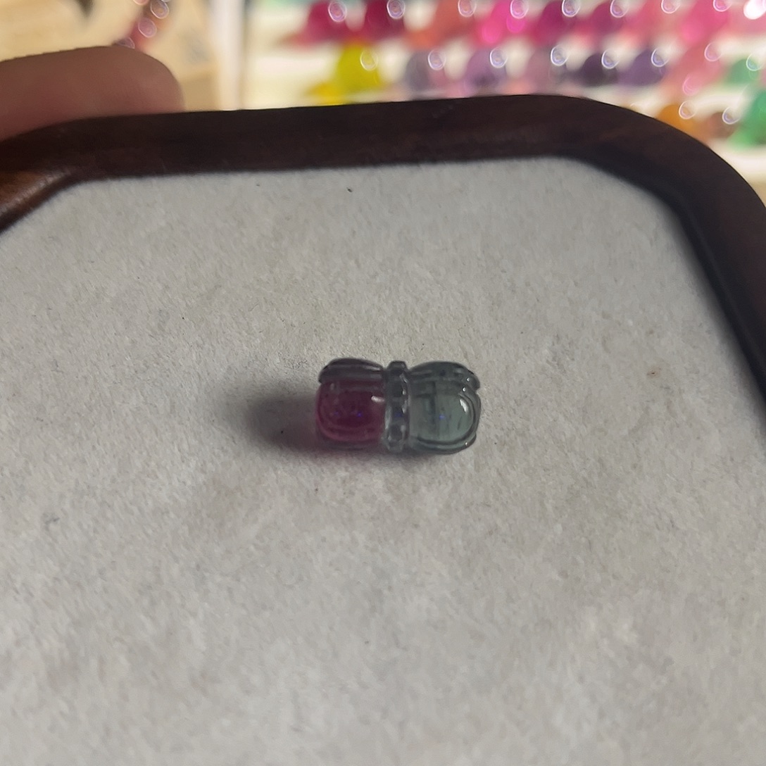 定制碧玺未镶嵌碧玺莲花珠