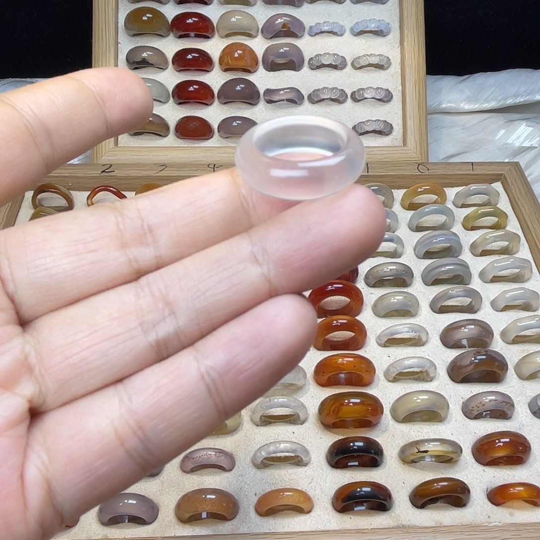 玛瑙/玉髓合金戒指A06港14不退换