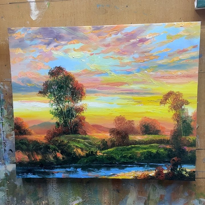 油画红*红听田鉴真田老师推荐精品