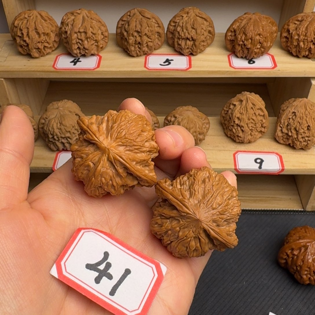 文玩核桃把件磨盘41尺