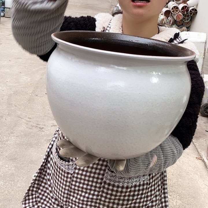 紫砂花盆瑕疵口30高24