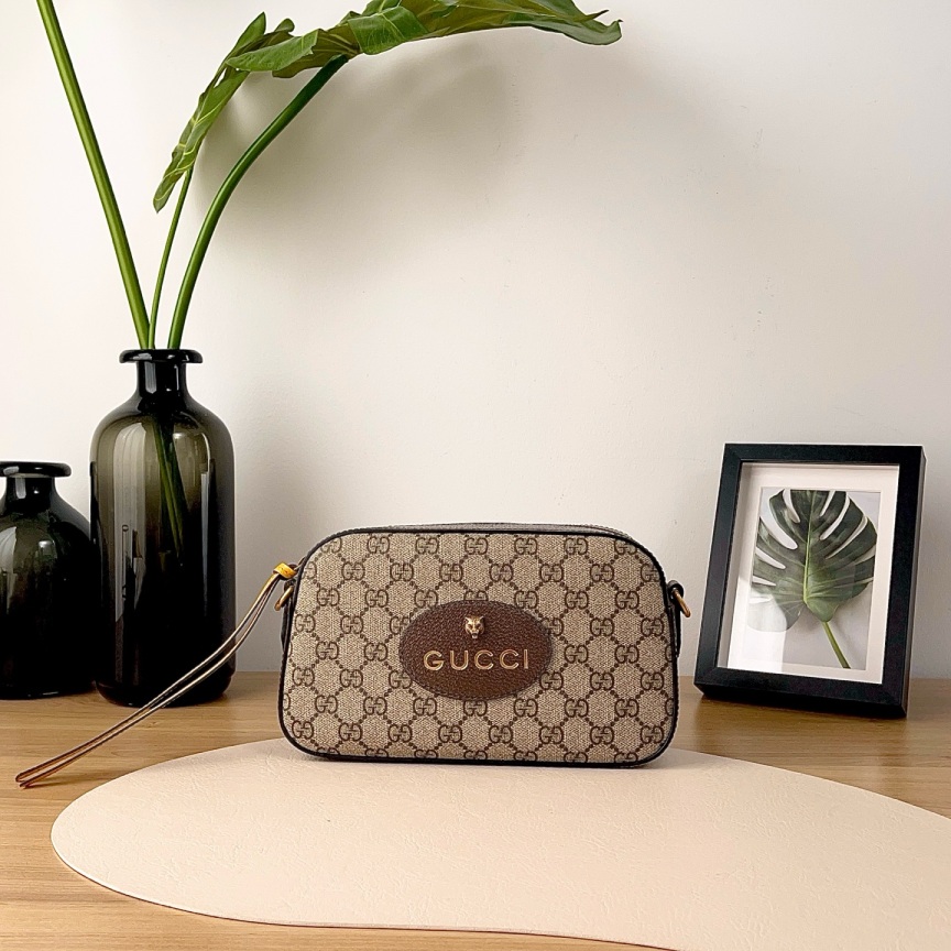 95新 GUCCI/古驰 【九筒奢品】虎头相机/单肩包/6453