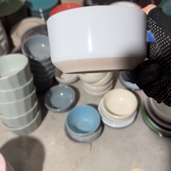 毛***豆陶碗直播特惠10只装 微瑕