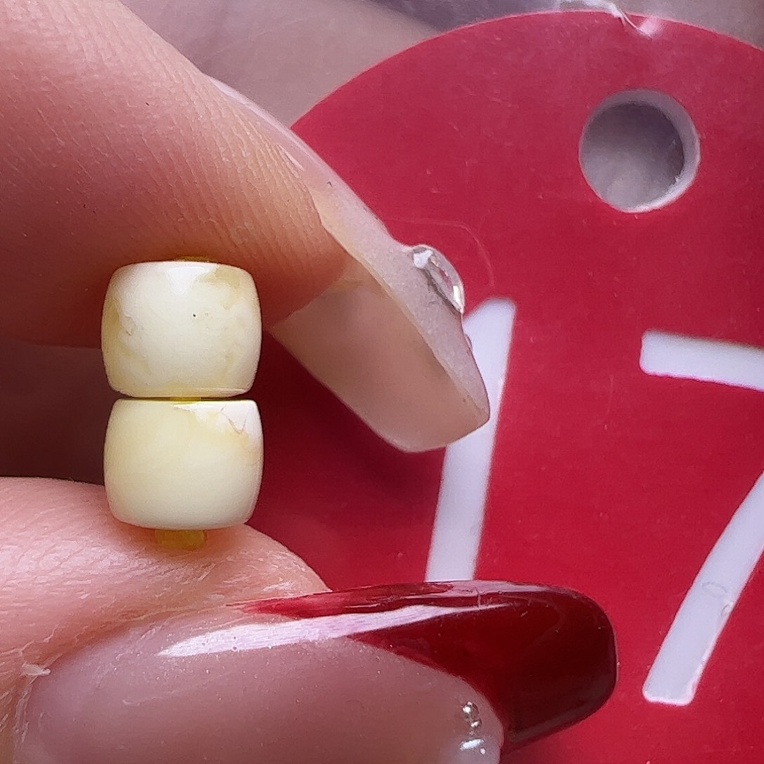 蜜蜡未镶嵌珠宝奇石5mm白蜡直切