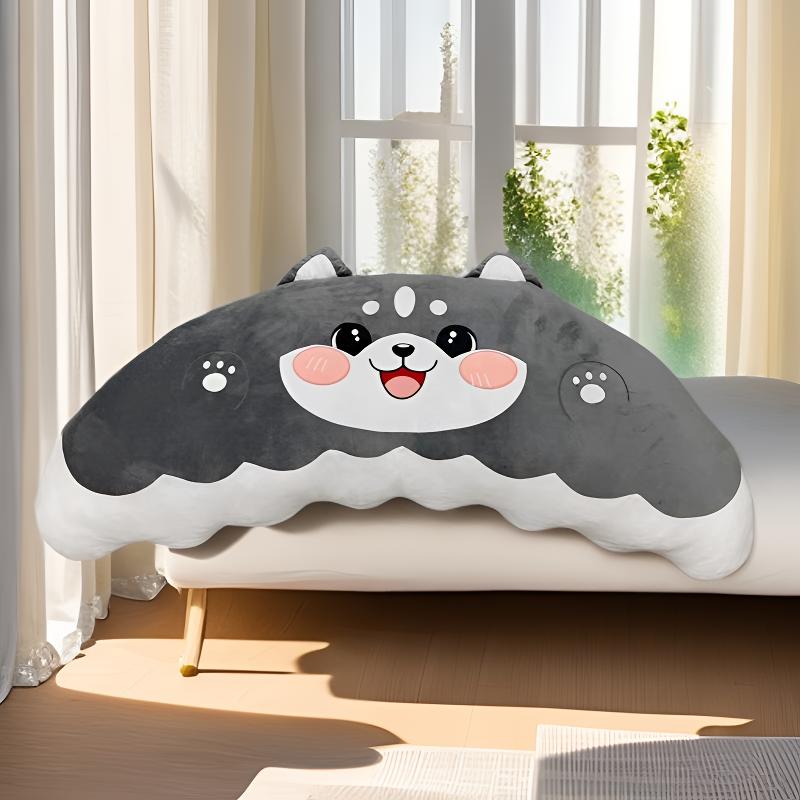 哈士奇床头靠枕抱枕玩偶+抱抱草莓熊