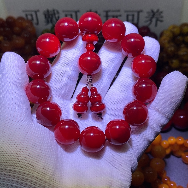 松木手串/手链1.6 帝王血龙木高冰透