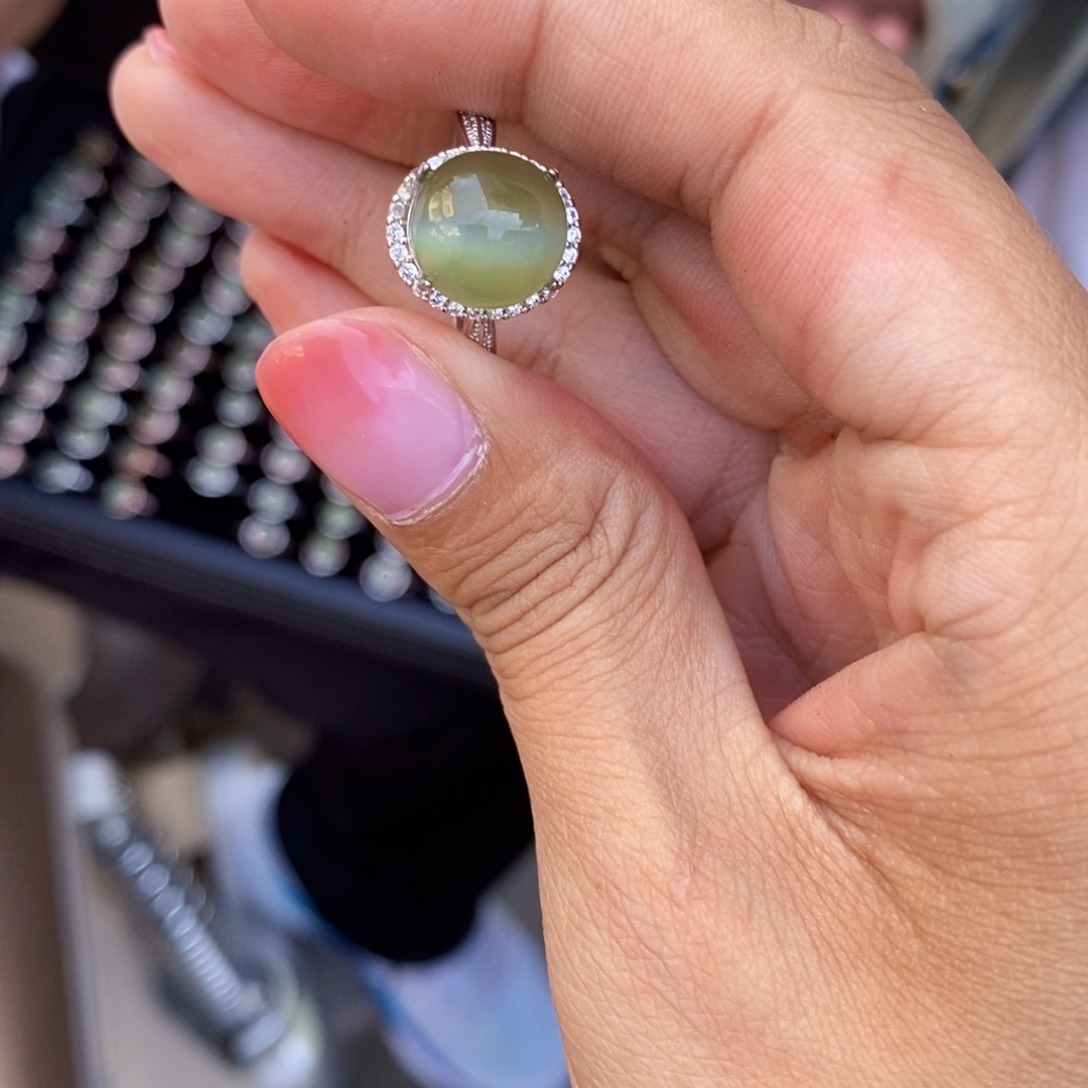 和田玉银S925镶嵌戒指多样性发货 拍一发一