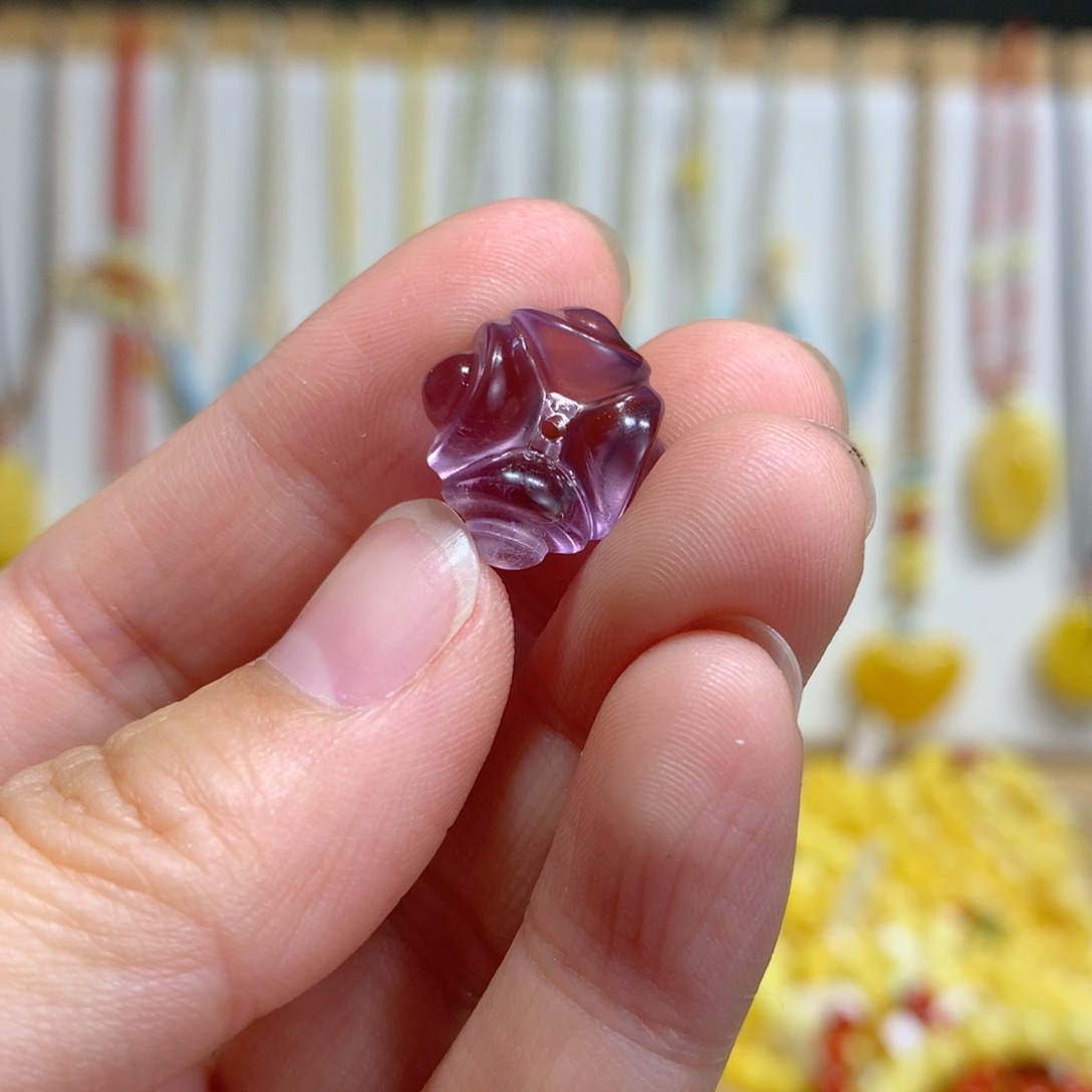 珠宝半成品紫晶未镶嵌配饰