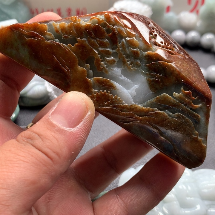 翡翠未镶嵌颈饰保真天然a货翡翠