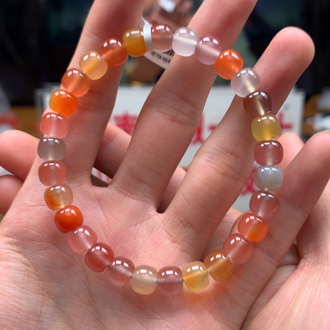 南红玛瑙串未镶嵌多宝7+