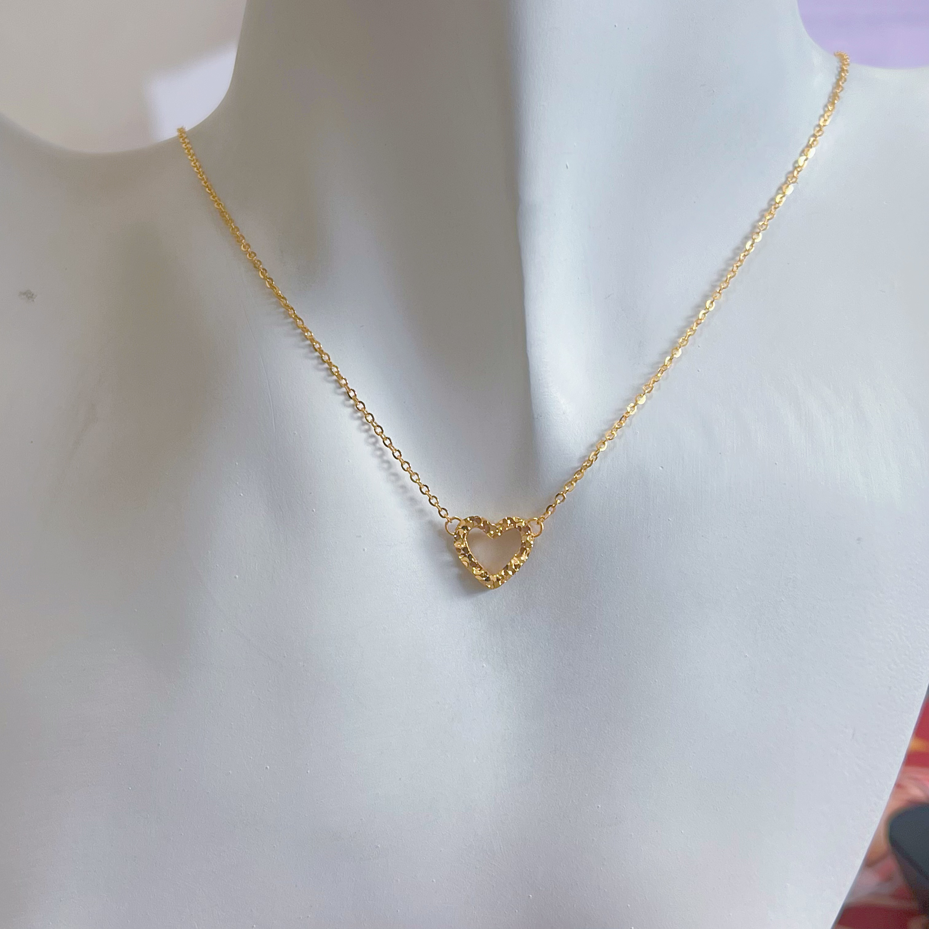 足金999碎碎冰爱心套链闪亮仙女时尚