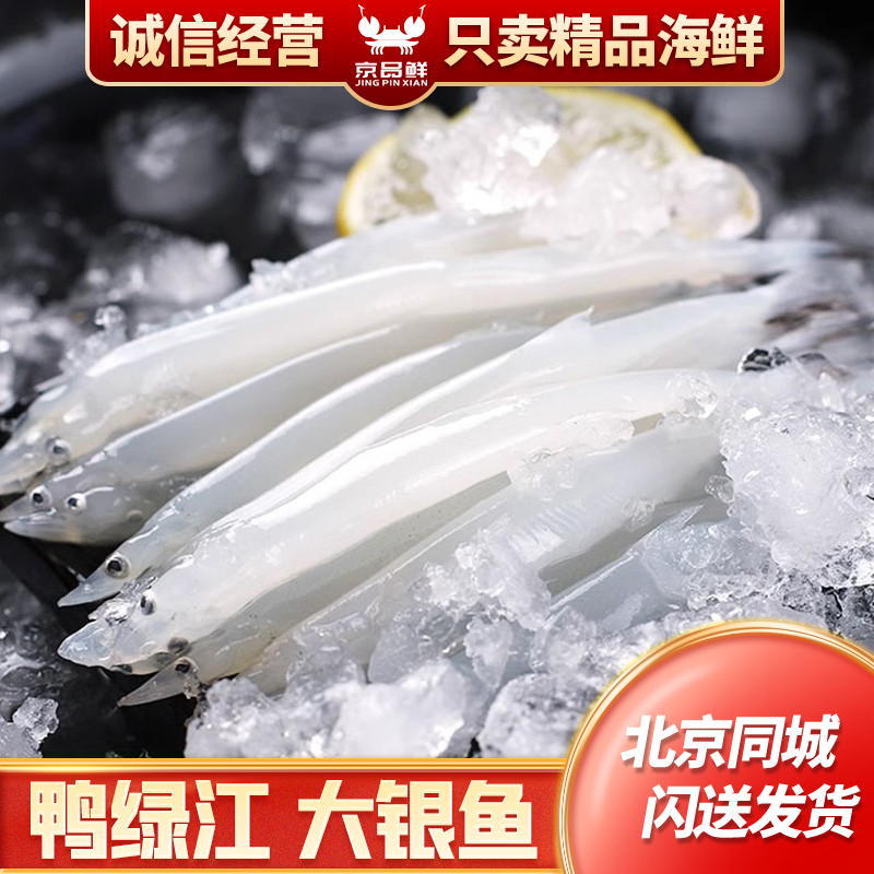 453g 鸭绿江大银鱼 新鲜冷冻水产面条鱼 白饭鱼 宝宝辅食 小银鱼