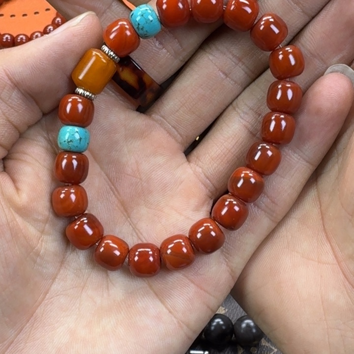 南红玛瑙未镶嵌手链