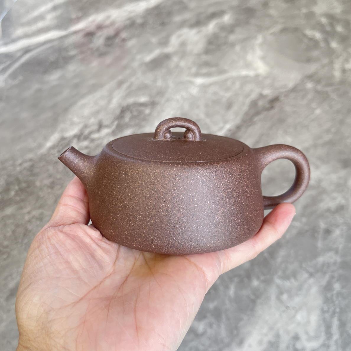 宜兴正品紫砂壶黄龙山原矿五色共生矿老料如意135cc精工半手高温