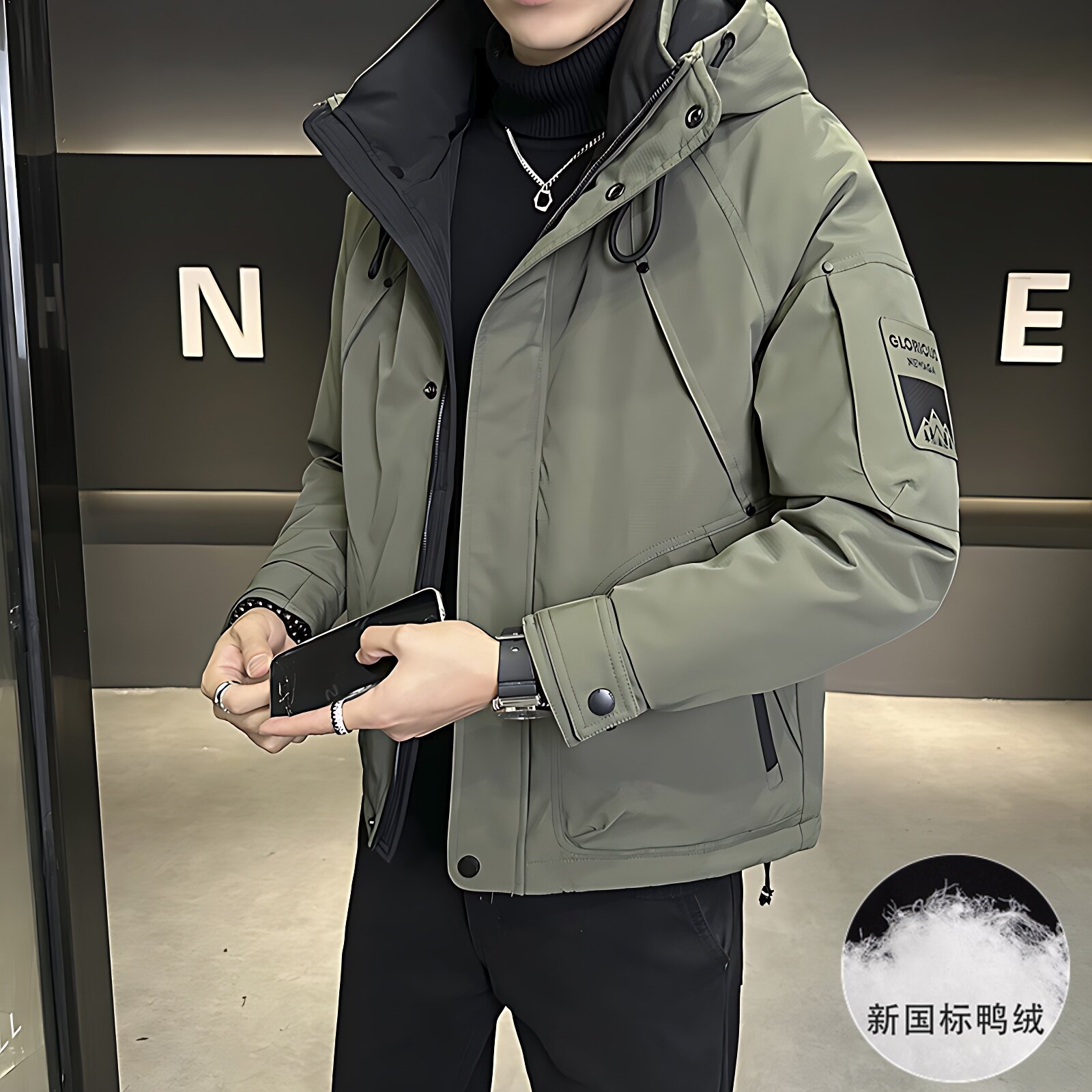 TUCANO/啄木鳥男士羽绒服2024冬季加厚宽松男女同款连帽鸭绒外套