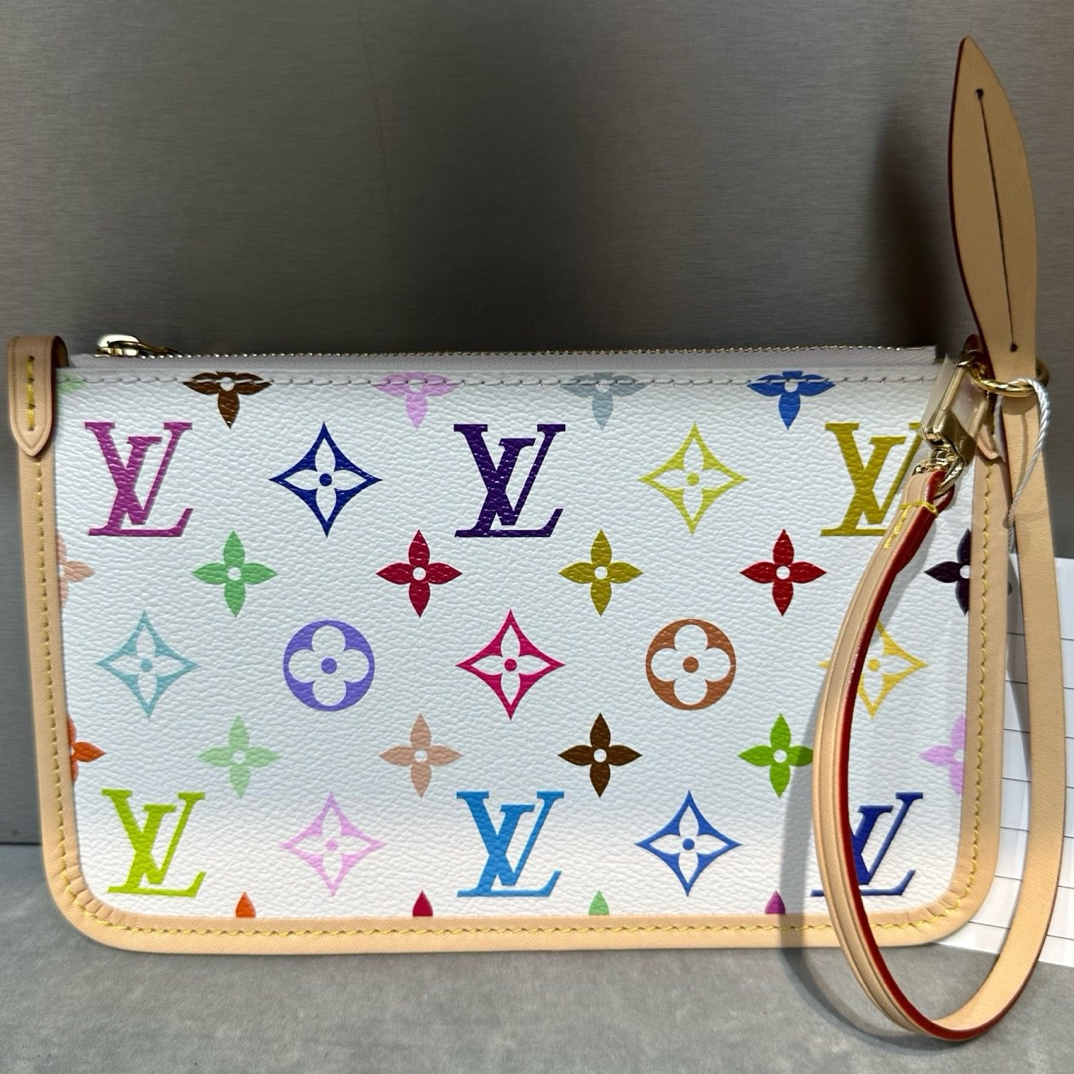 未使用 LouisVuitton/路易威登 白三彩子袋carryall子袋 L294-8