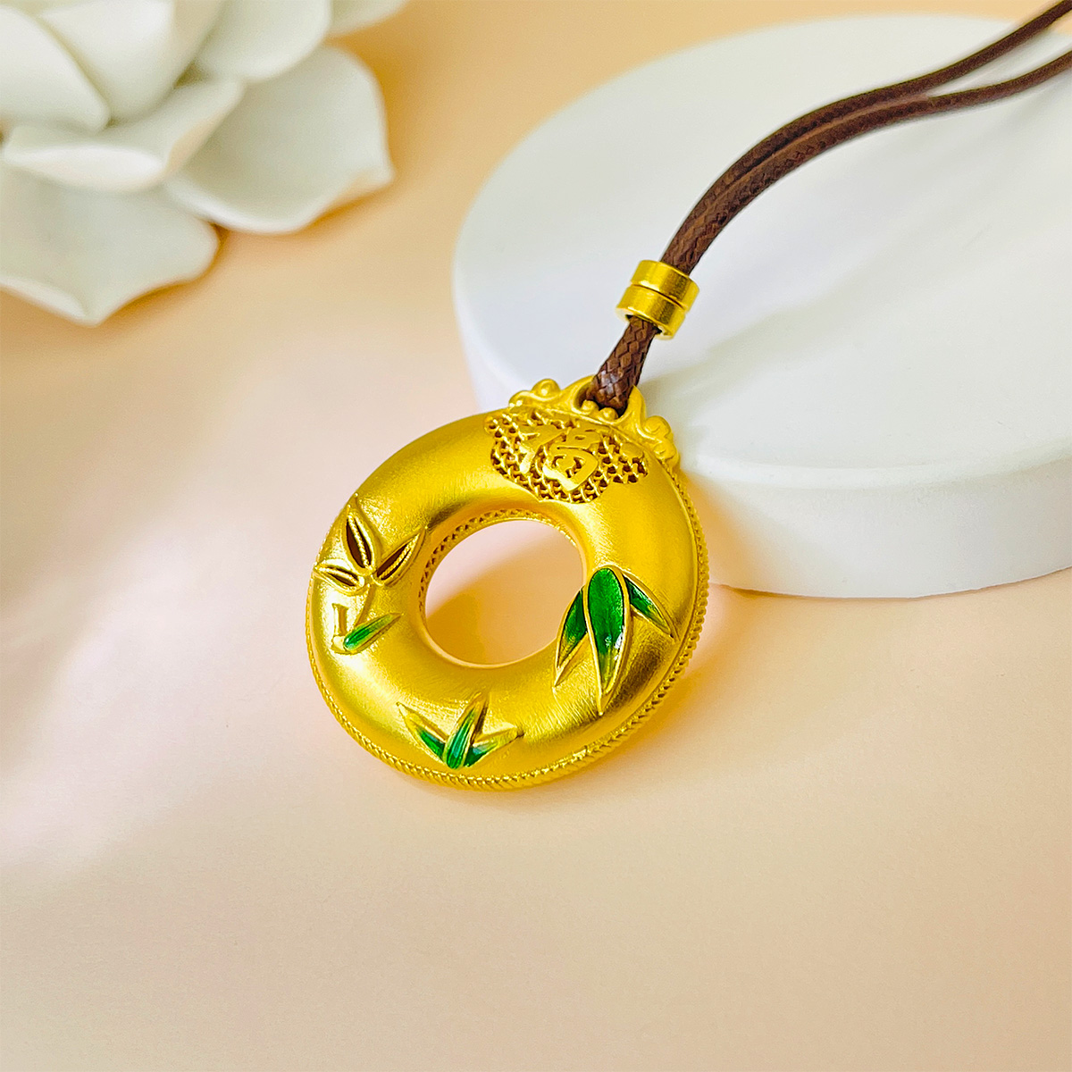 DEMONE/黛慕妮 吊坠足银 GB2151女款气质时尚百搭女士复古古法