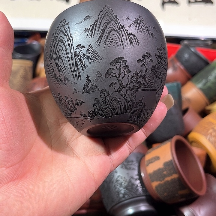 茶杯紫砂全手工紫砂主人杯