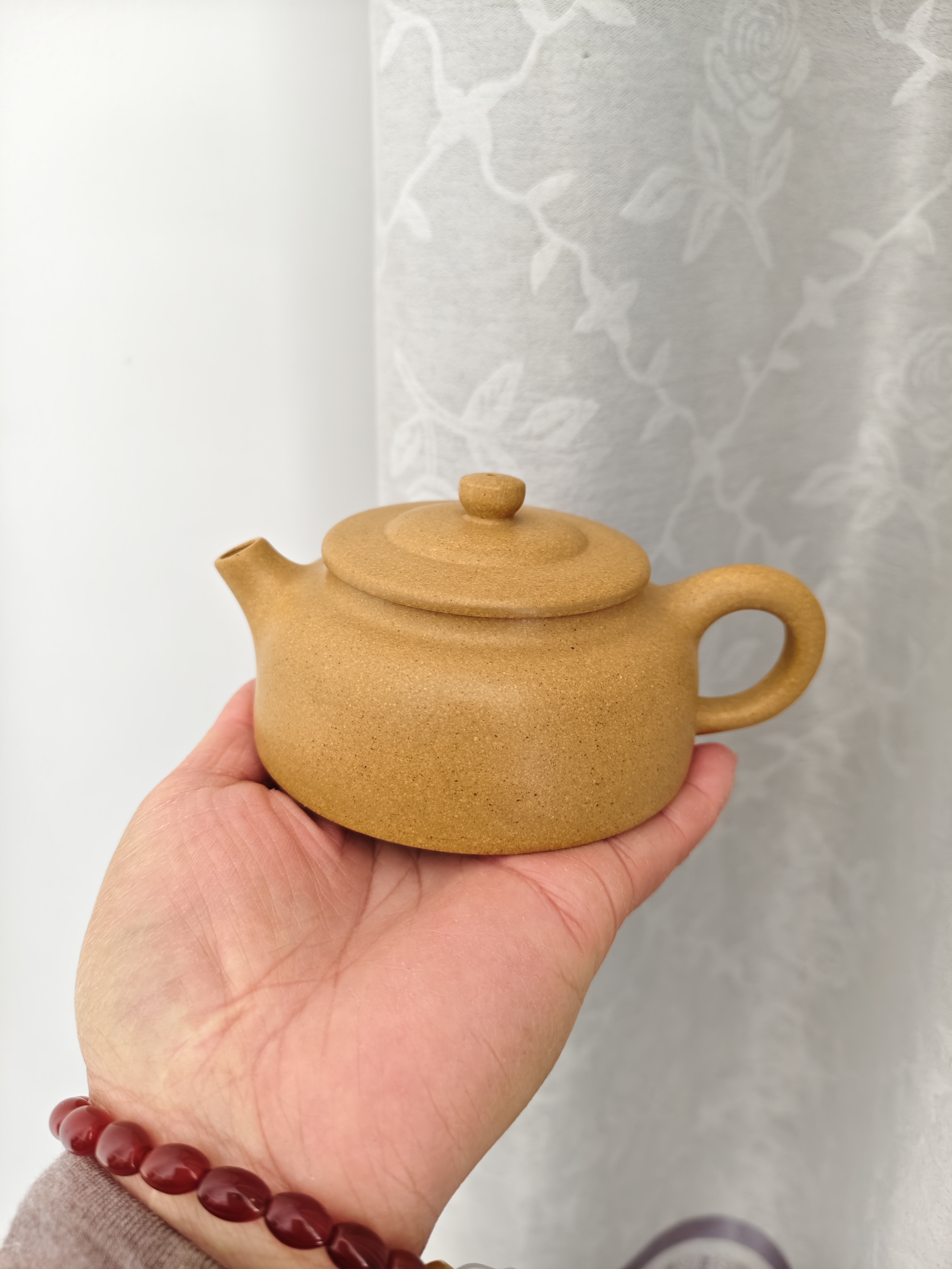 原矿黄金段步步高升壶，容量140cc半手工