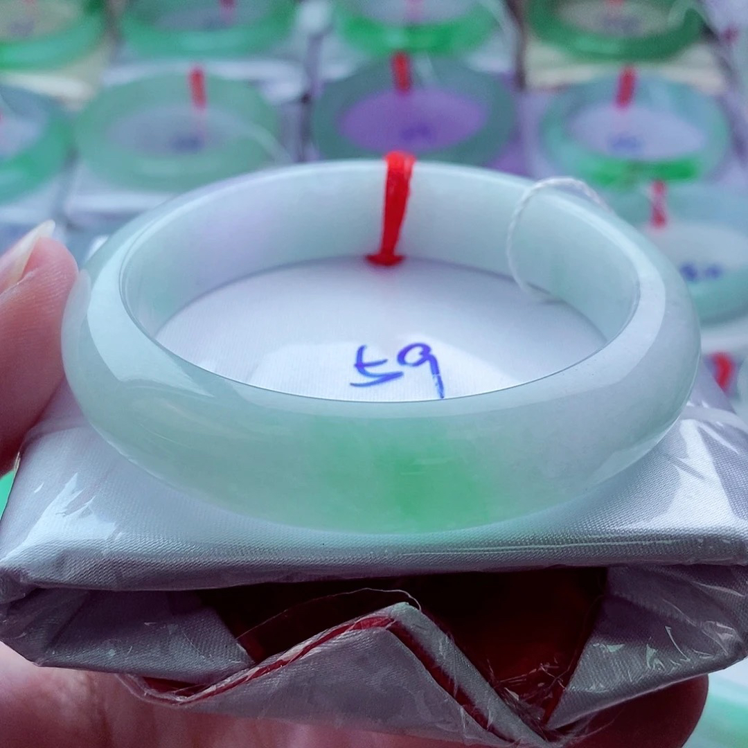 0755编59阳绿紫罗兰福禄寿玉典藏天然缅甸翡翠A货传承59，13.9，9.3