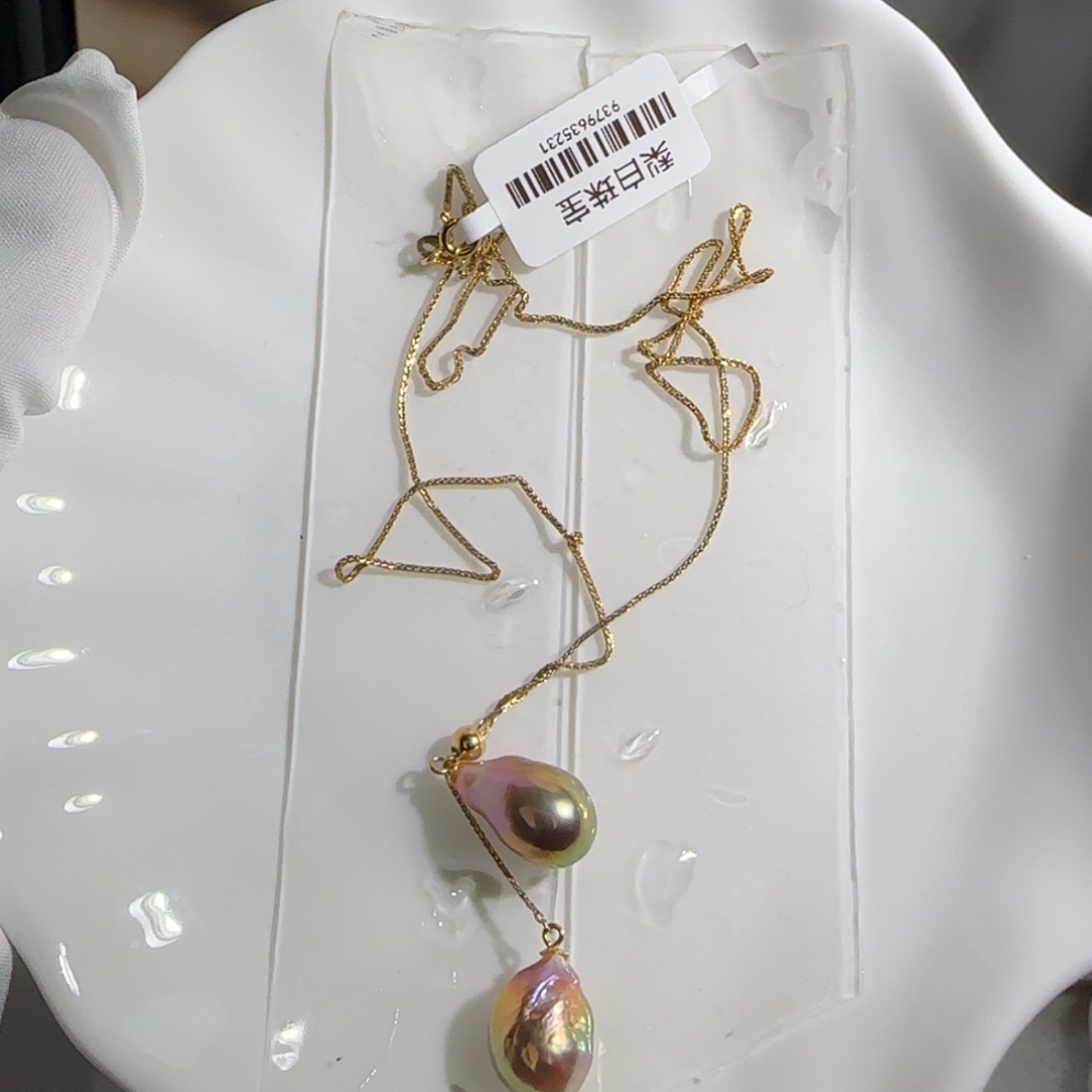 淡水珍珠颈饰银S925镶嵌