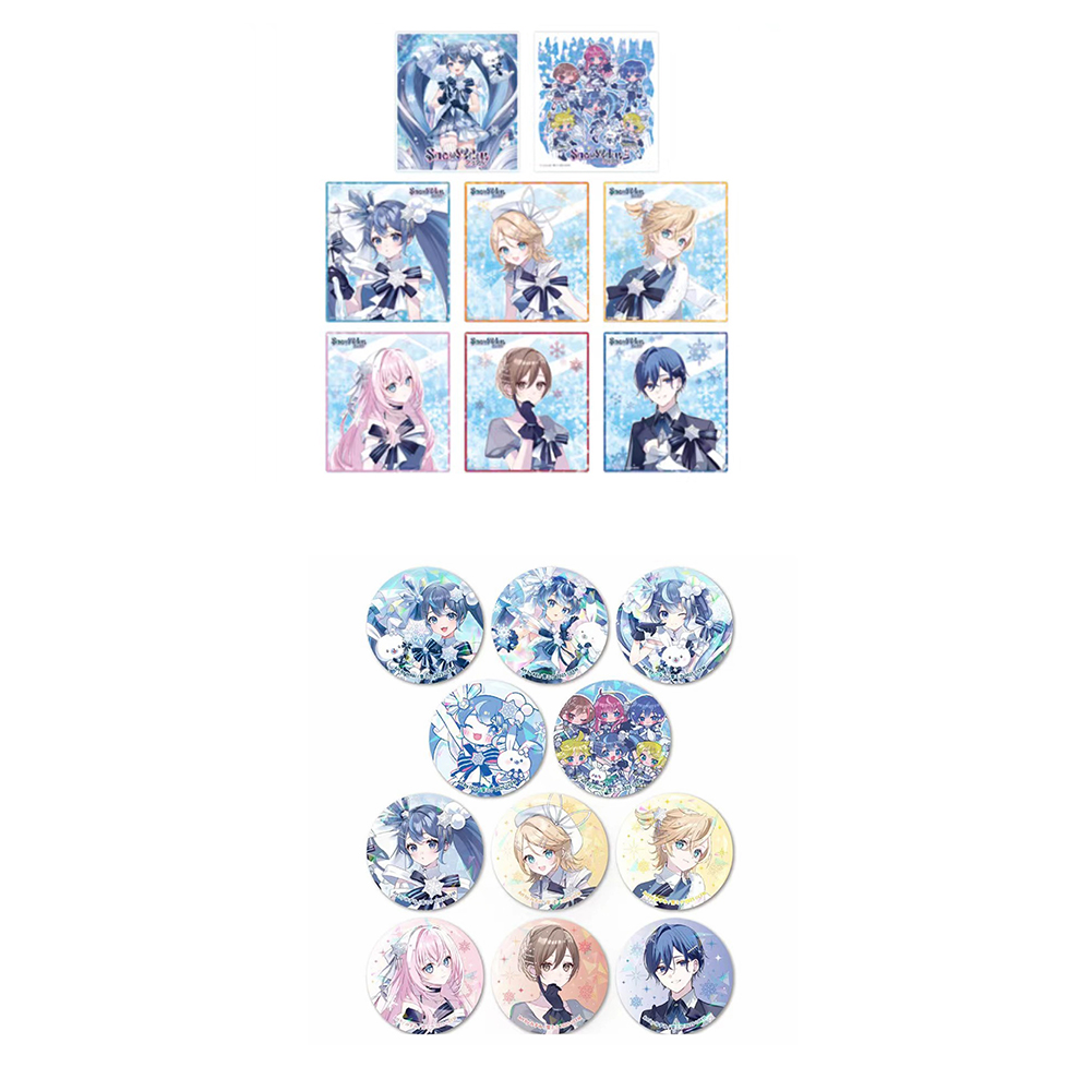 初音未来 2025雪初音 SNOW MIKU 玻璃闪吧唧色纸（直播盲盒代拆）