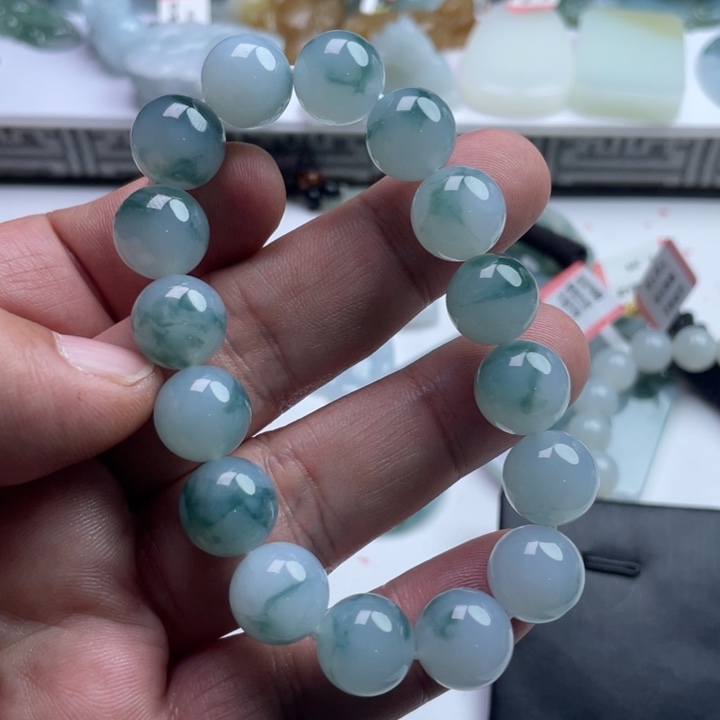 明***翡翠未镶嵌手链手串