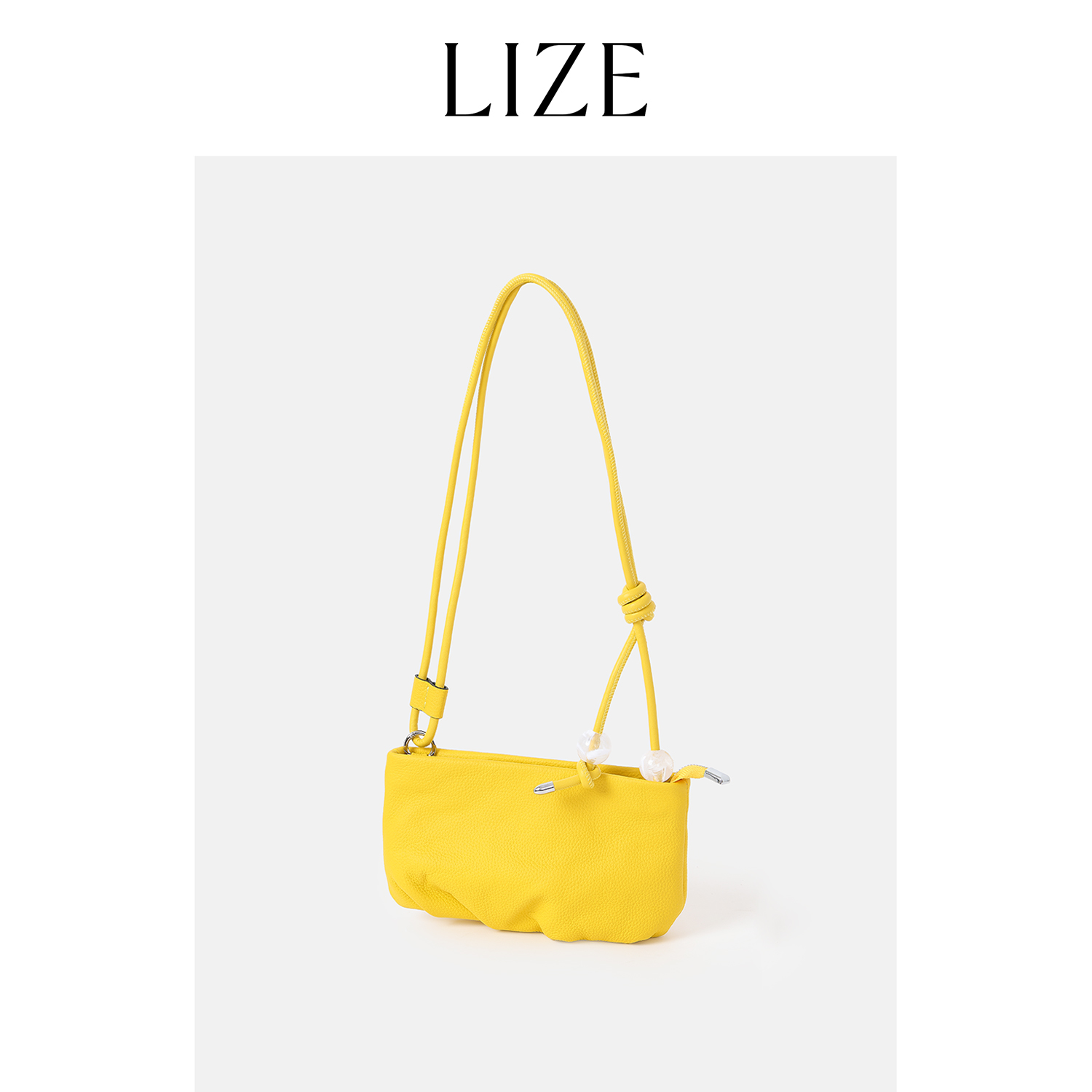 LIZE「珠玉云朵包」高定进口头层牛皮.斜挎包ZED0068