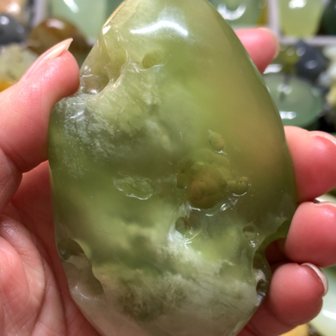 蛇纹石玉未镶嵌手把件