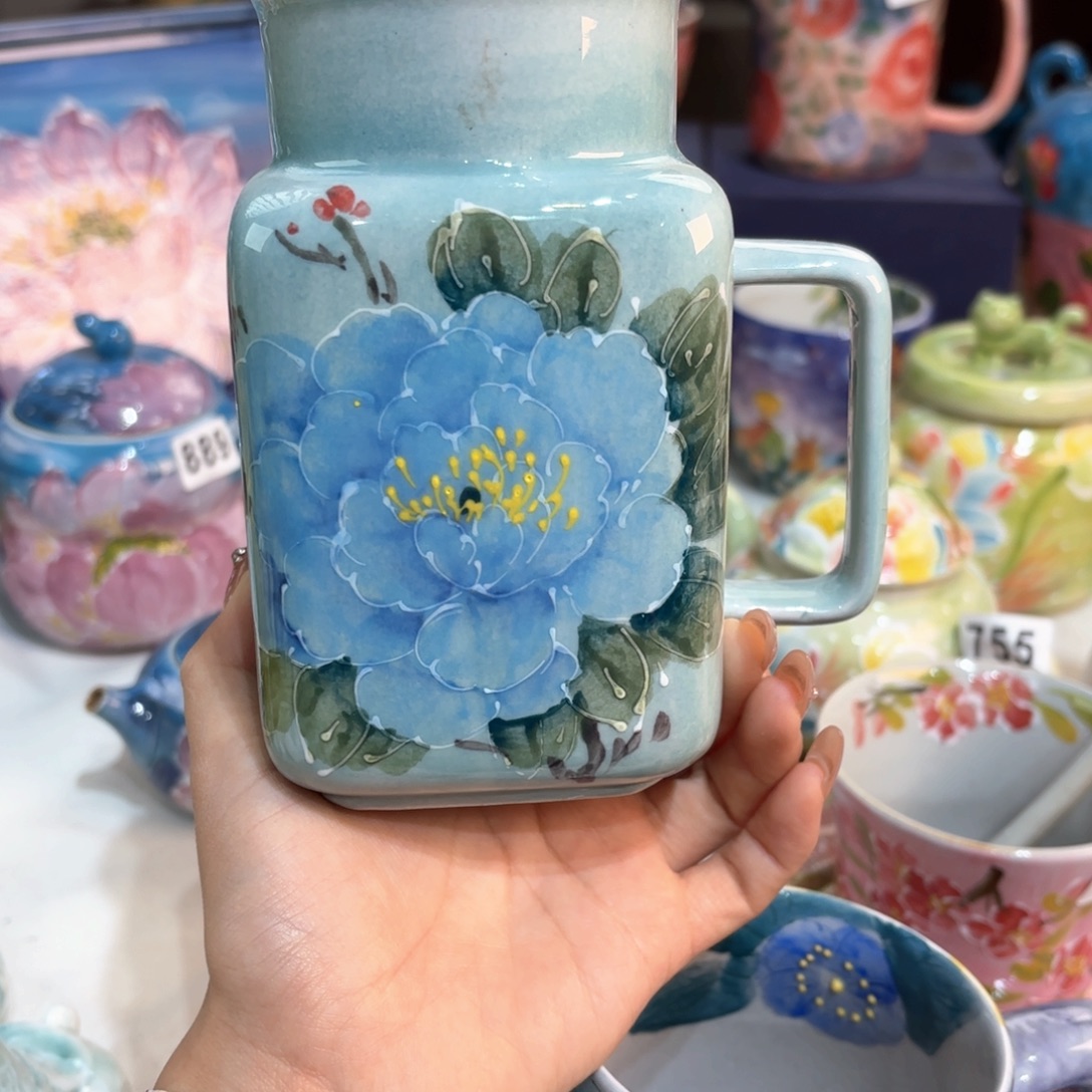 景德镇手绘高温釉下彩陶瓷茶具