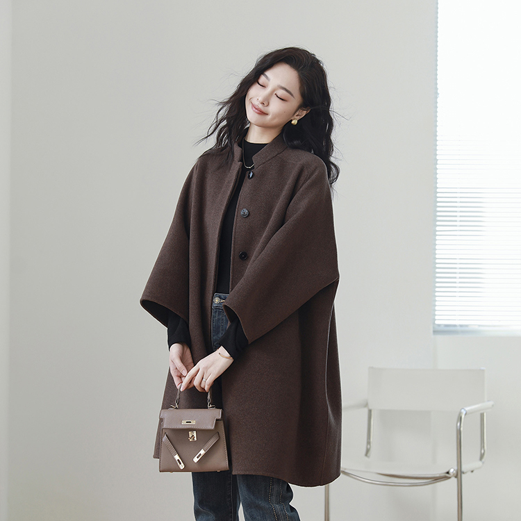 火桐hooton 新年战袍 气质立领双面呢大衣3466