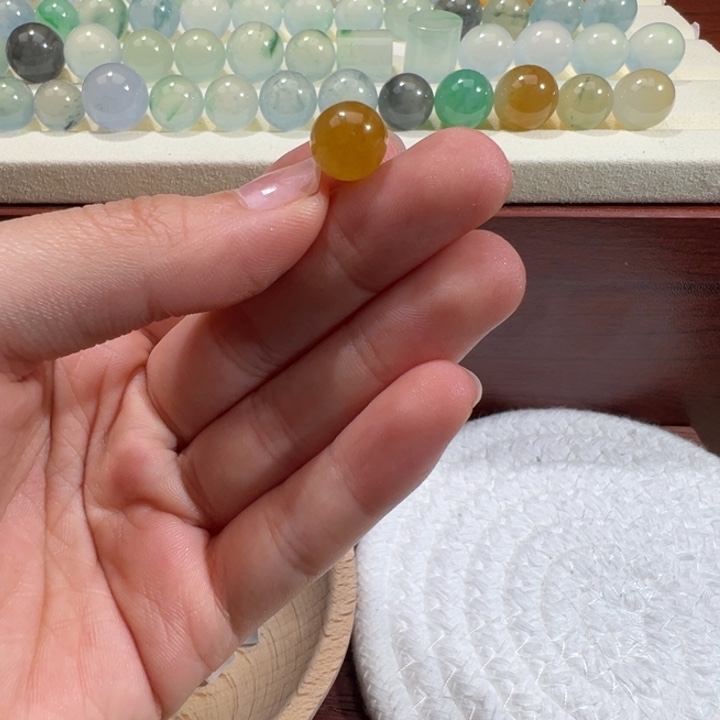 翡翠散珠天然缅甸翡翠A货9.8