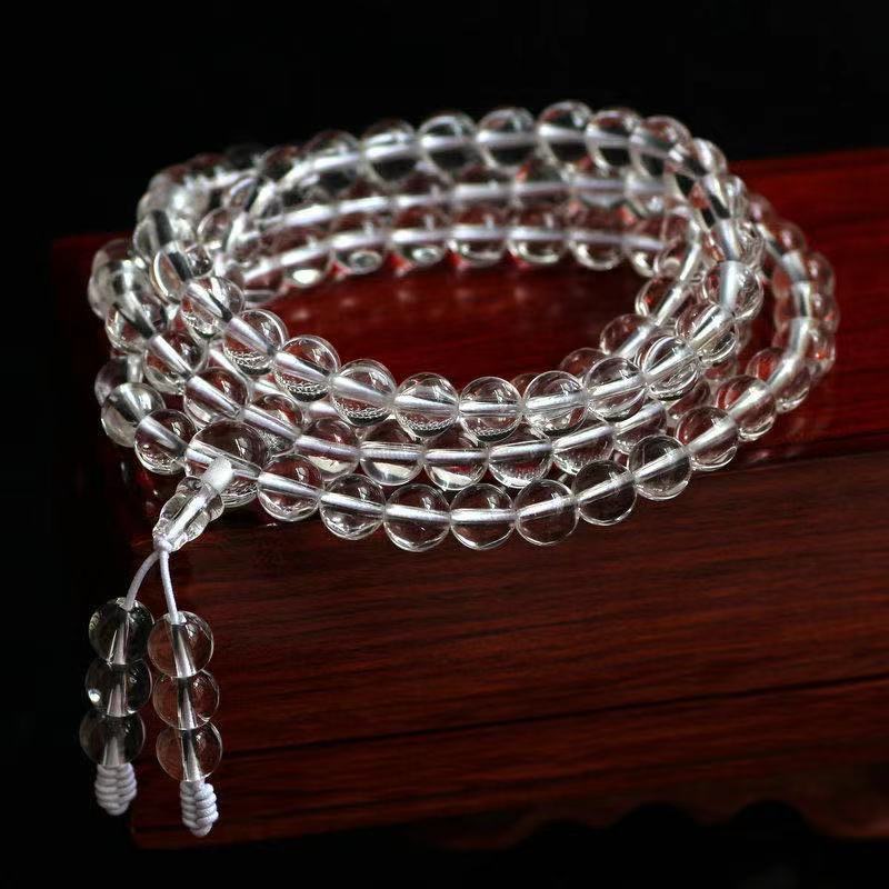 白水晶双A级108颗念珠手捻（非弹力绳）