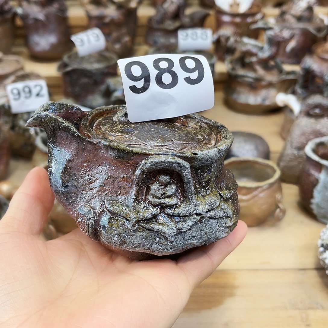 顺***3瓶柴烧粗陶手捏宝瓶