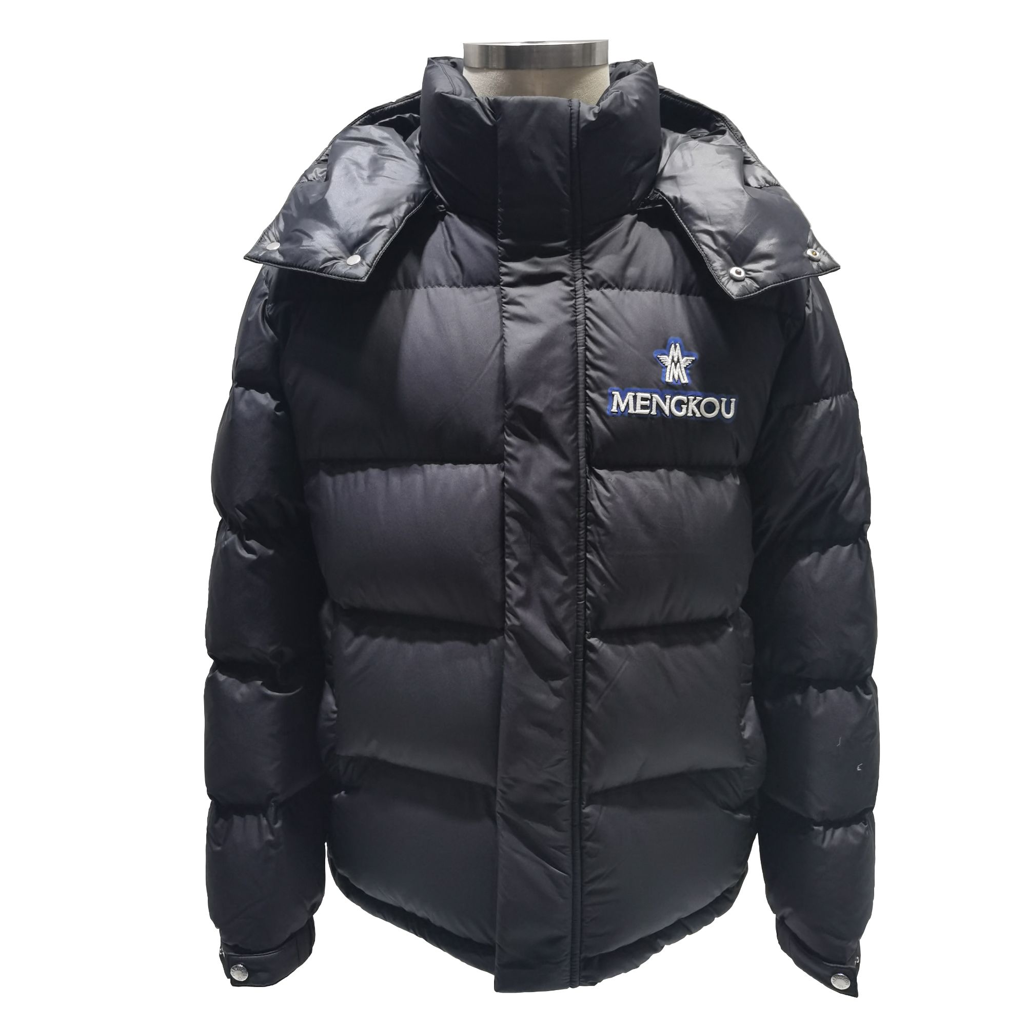 盟口MENGKOU欧品男装秋冬带帽前胸LOGO刺绣轻便防水常规款羽绒服