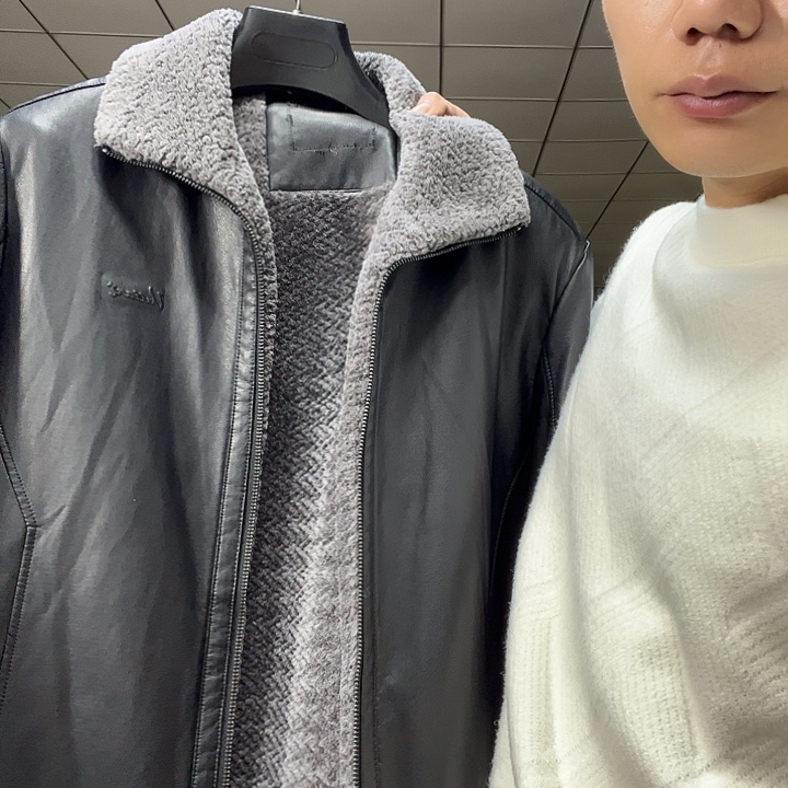 皮夹克外套180码男士