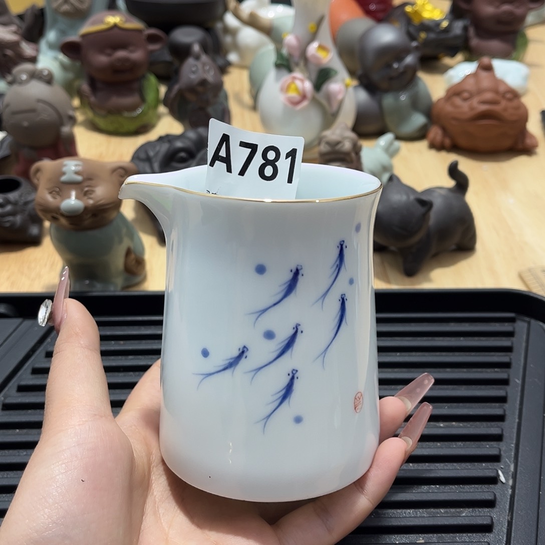 瓷片茶摆件工艺品摆件666