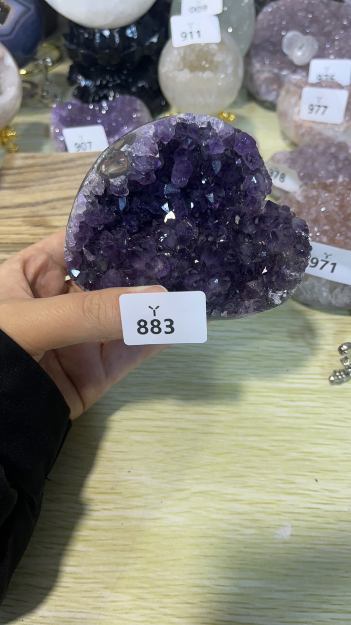 紫水晶带晶花花好看的