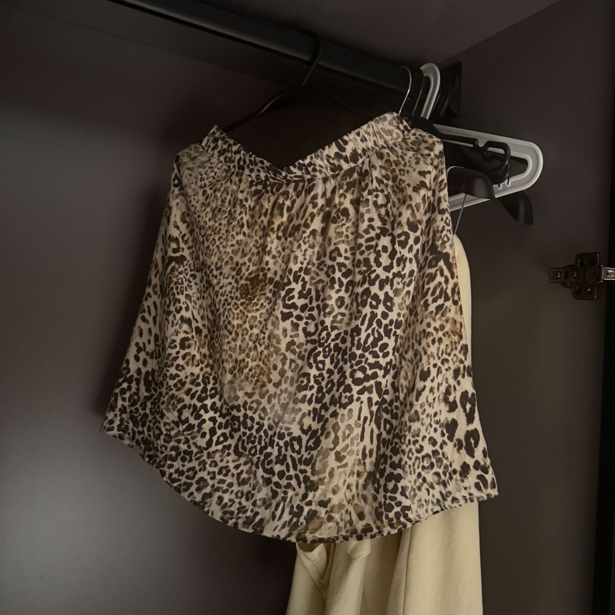 大嘴新款百搭豹纹短裙80815