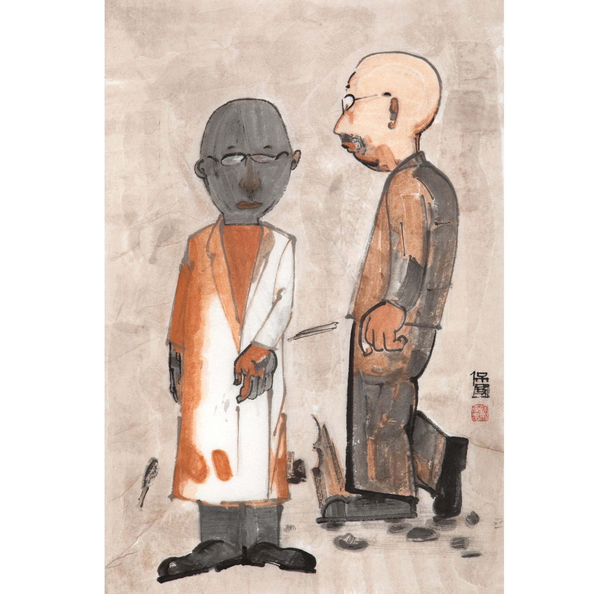 刘保国  《无题》 68x46cm 展览作品