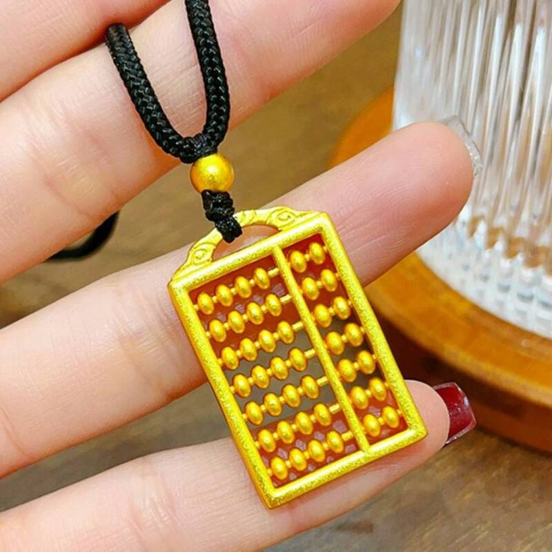 合金吊坠 祥云如意小算盘吊坠项链男女情侣款时尚百搭民族风