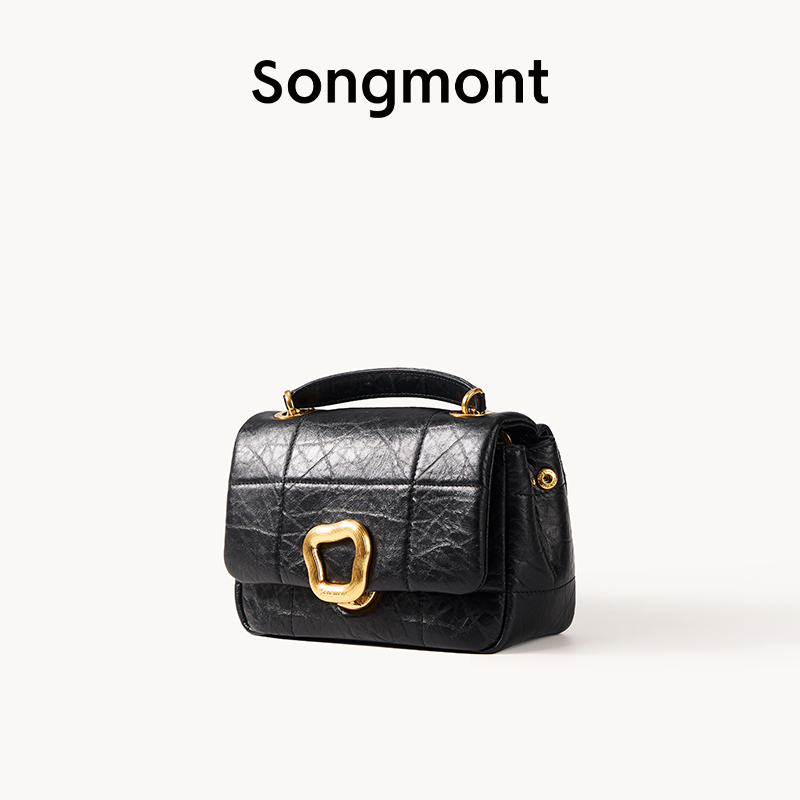 Songmont山下有松小号巧克力包斜挎链条软手机包小方包