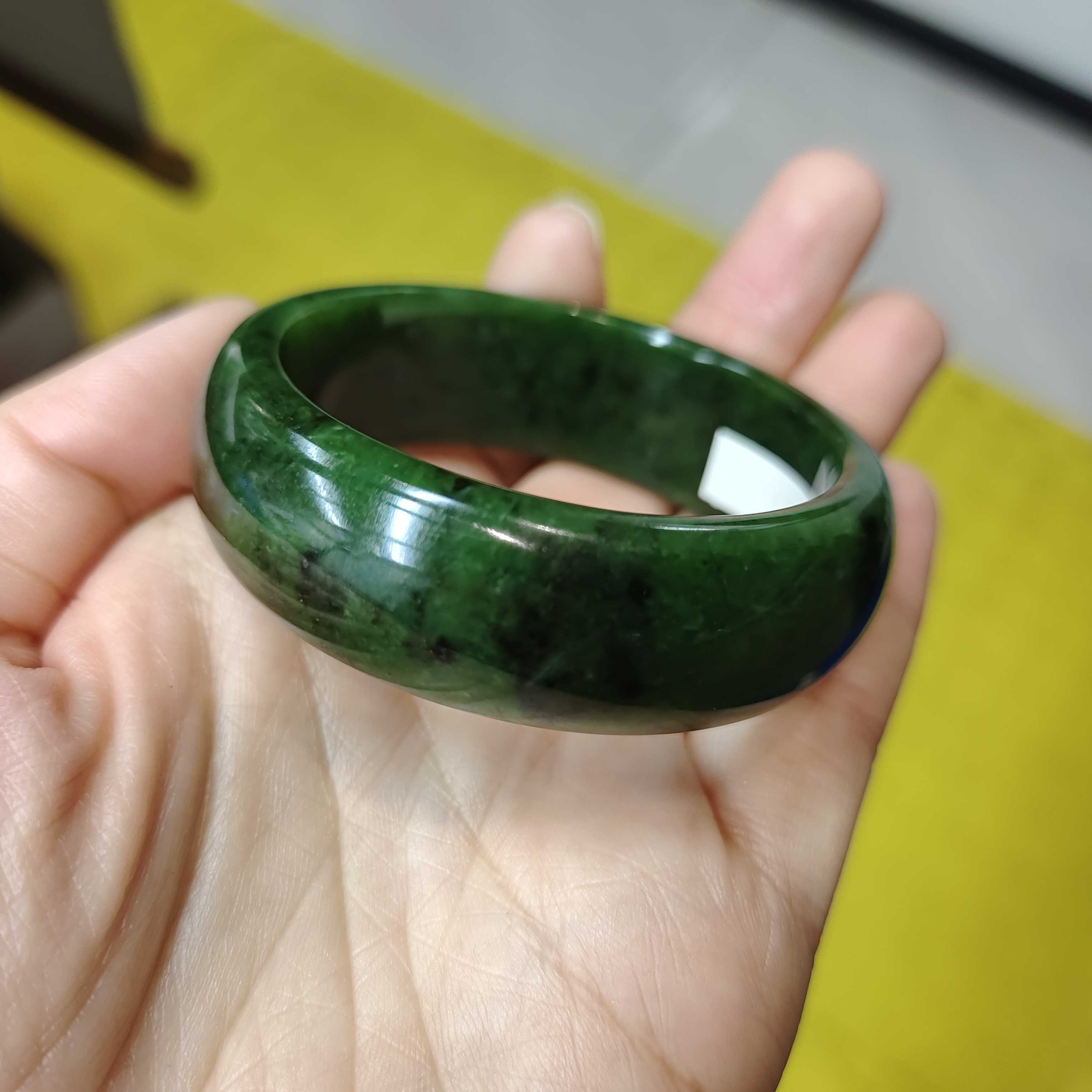 碧玉菠菜绿宽版女士