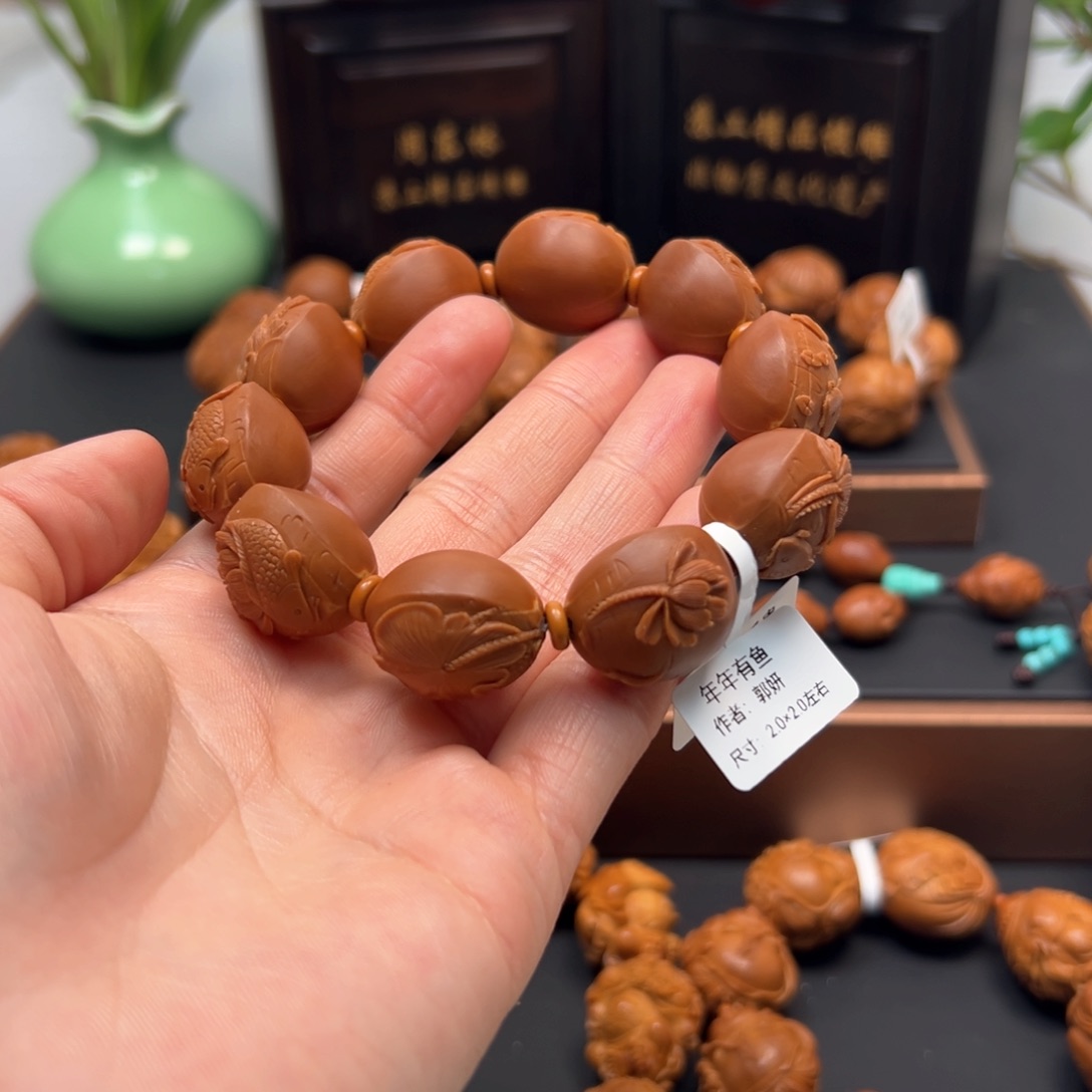 橄榄核手串/手链D*铁核年年有鱼