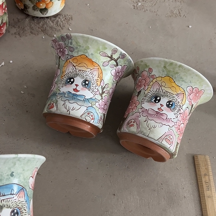 满38包邮 景德镇幸运花盆